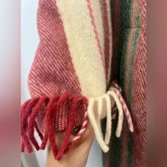 Lillunn Design Of Norway Berger Plaid Pure Wool Convertible Coat Sz L - Picture 8 of 16